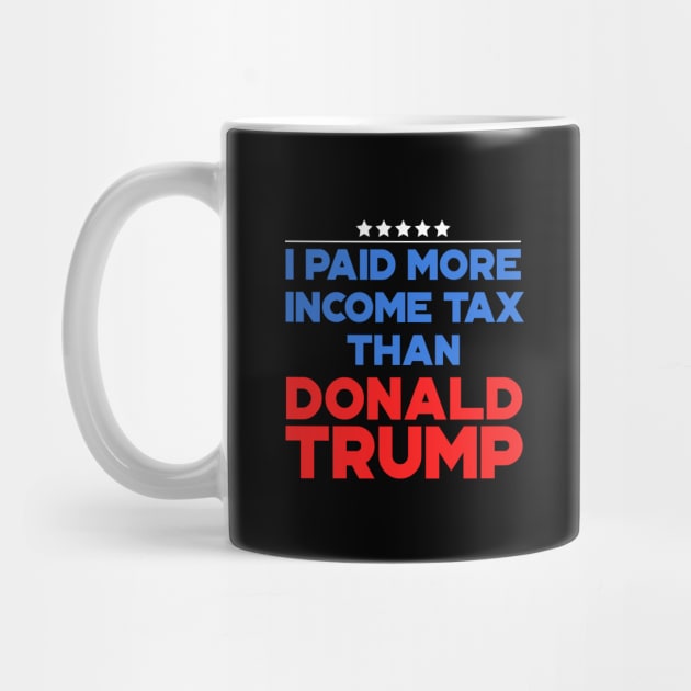 Funny I Paid More Tax Than Donald Trump Typography by StreetDesigns